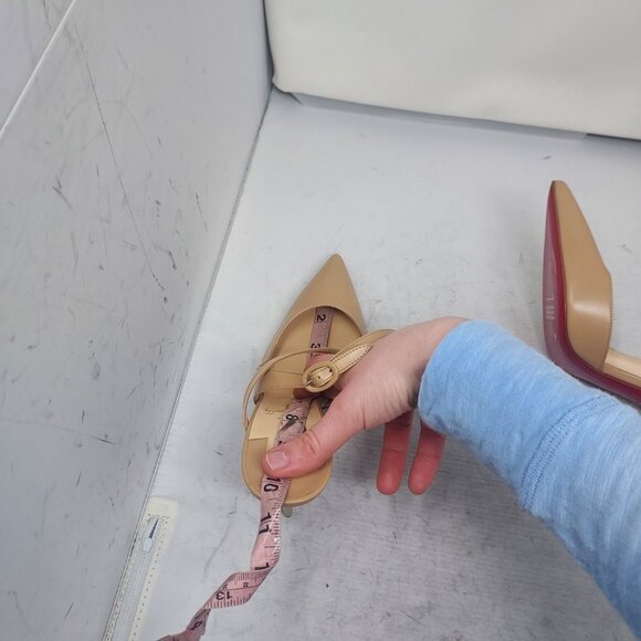 Christian Louboutin Nude Jenlove Ankle Strap Pointed Toe Pump - Picture 6 of 14